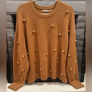 Alice + Olivia Gleason Metal Ball Sweater - Size L